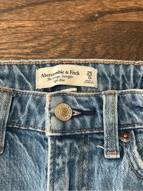 Abercrombie & Fitch Light Blue Straight Leg Jeans - Picture 2 of 3